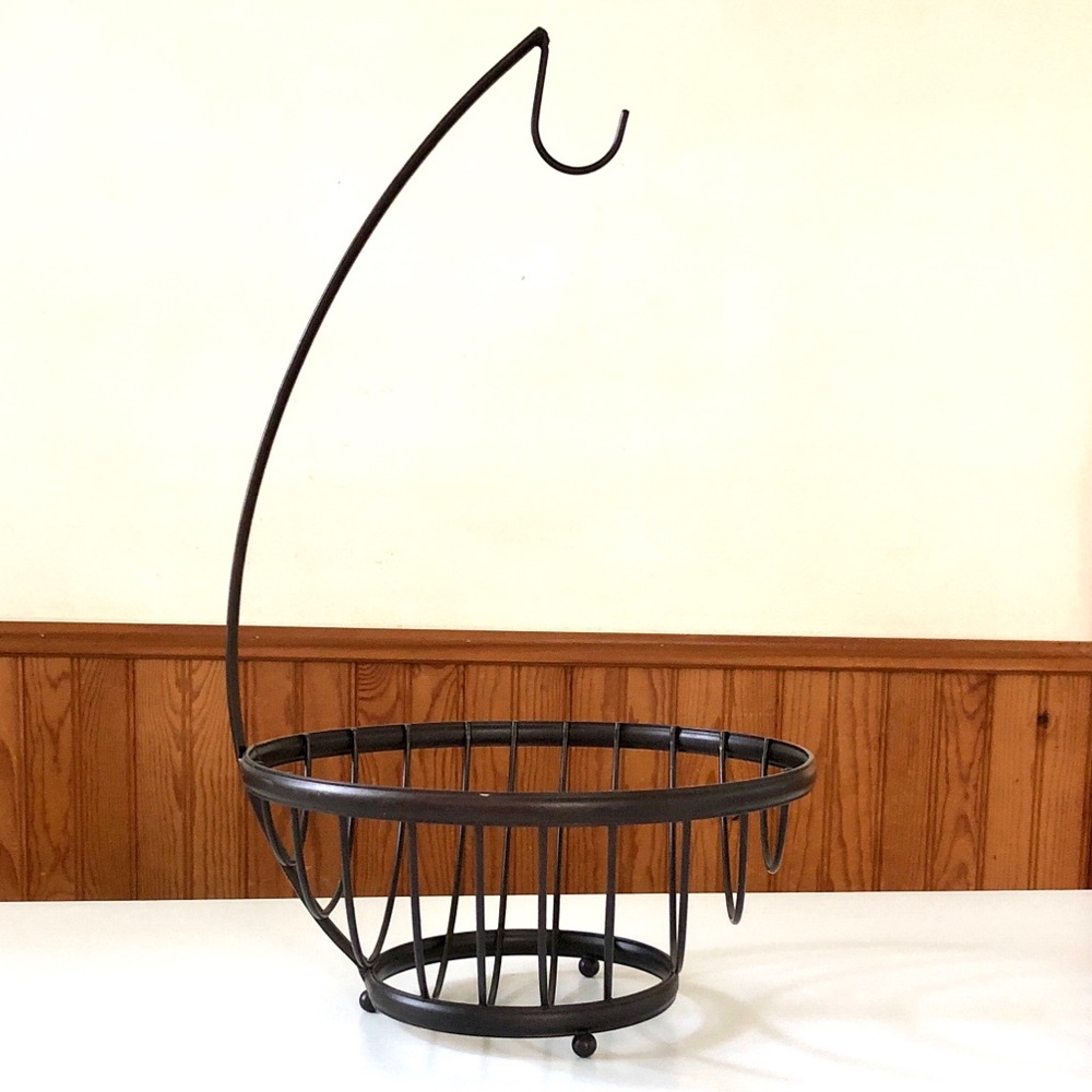 Bronze Metal wire Hanging Fruit Basket